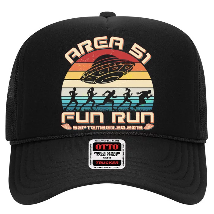 Area 51 Fun Run September 20 2019 Vintage High Crown Mesh Trucker Hat