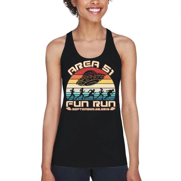 Area 51 Fun Run September 20 2019 Vintage Women's Racerback Tank