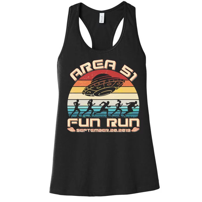 Area 51 Fun Run September 20 2019 Vintage Women's Racerback Tank