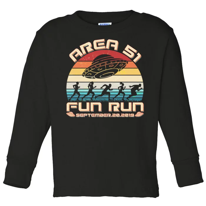 Area 51 Fun Run September 20 2019 Vintage Toddler Long Sleeve Shirt