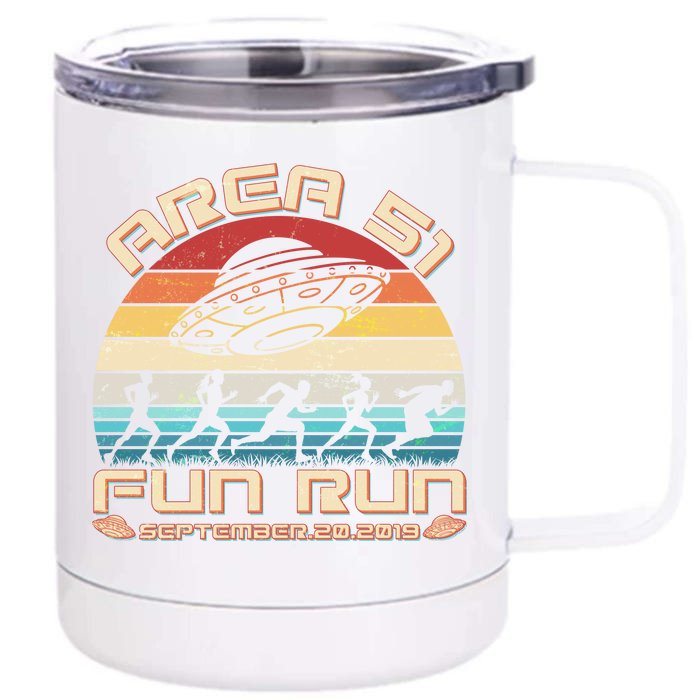 Area 51 Fun Run September 20 2019 Vintage Front & Back 12oz Stainless Steel Tumbler Cup