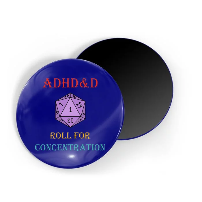 Adhd&D Roll For Concentration Vintage Quote Magnet