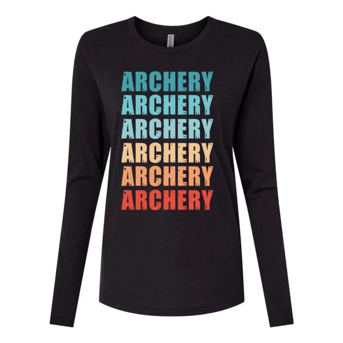 Archery Retro Fathers Day Vintage Cute Gift Womens Cotton Relaxed Long Sleeve T-Shirt