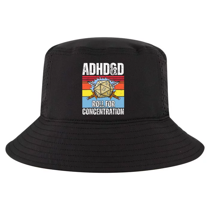 Adhd&D Roll For Concentration Funny Gamer Cool Comfort Performance Bucket Hat