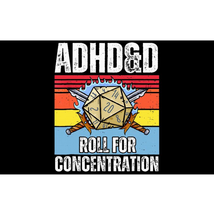 Adhd&D Roll For Concentration Funny Gamer Bumper Sticker