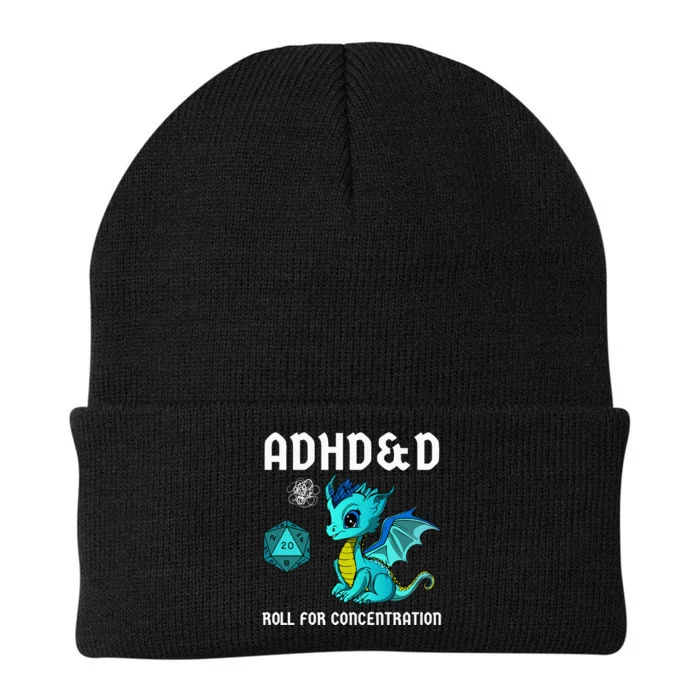 ADHD&D Roll For Concentration Cute Dragon Knit Cap Winter Beanie