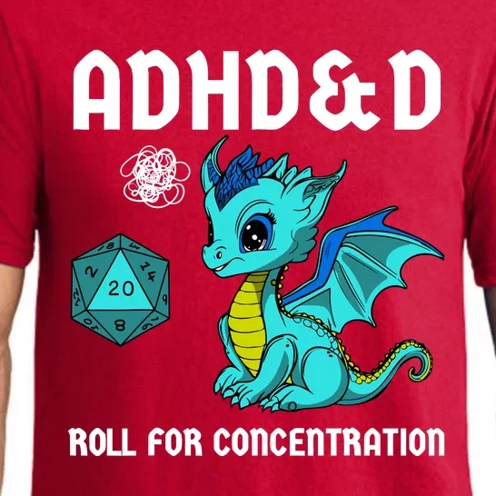 Adhd&D Roll For Concentration Cute Dragon Pajama Set