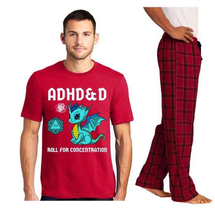 Adhd&D Roll For Concentration Cute Dragon Pajama Set