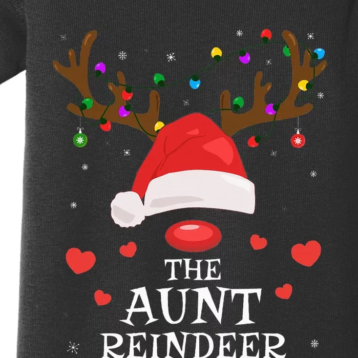 Aunt Reindeer Family Matching Christmas Auntie Aunt Funny Baby Bodysuit