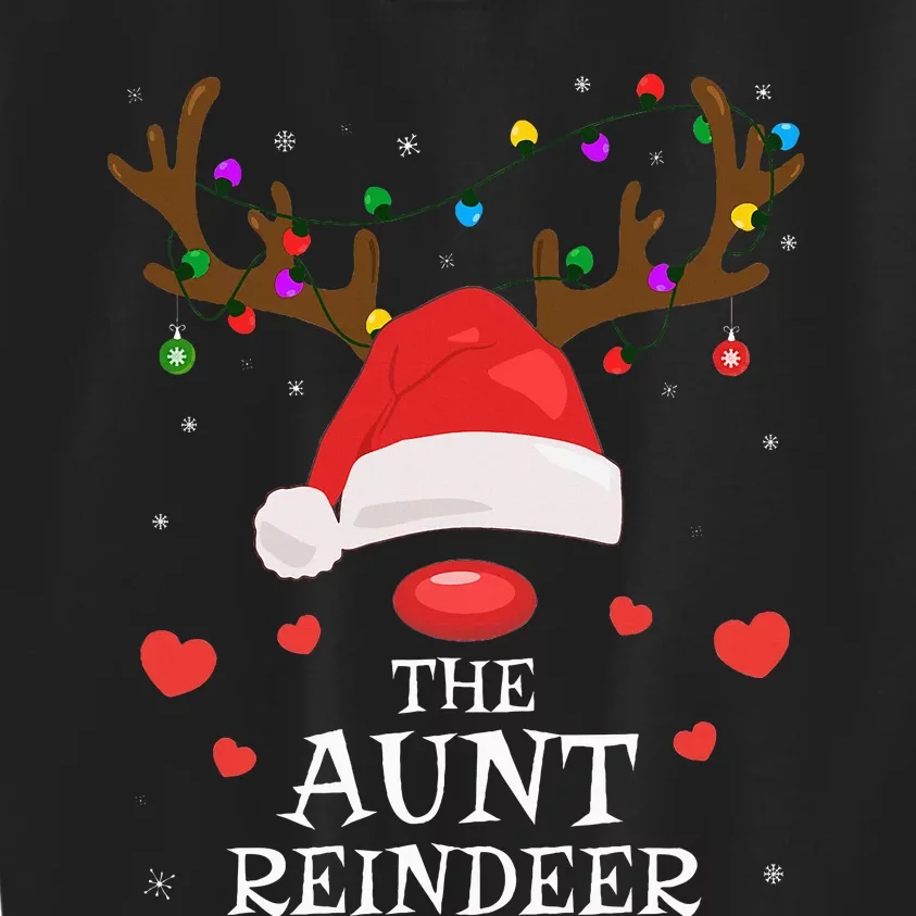 Aunt Reindeer Family Matching Christmas Auntie Aunt Funny Kids Sweatshirt