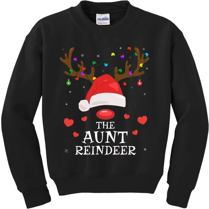 Aunt Reindeer Family Matching Christmas Auntie Aunt Funny Kids Sweatshirt