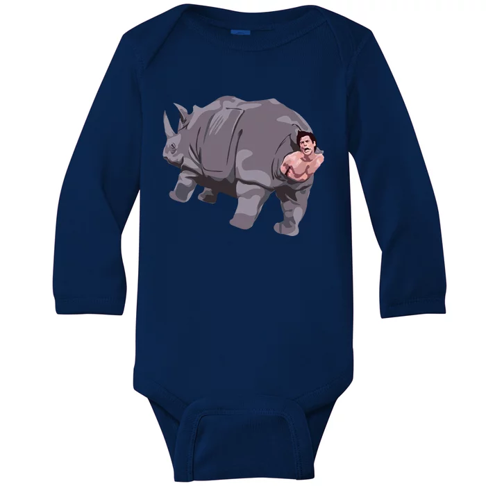 Ace Rhino Funny Humor Baby Long Sleeve Bodysuit