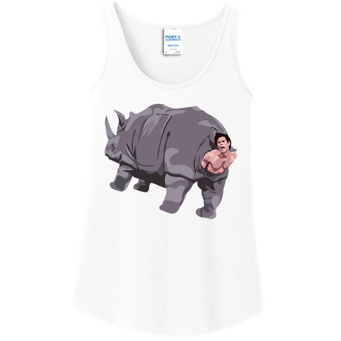 Ace Rhino Funny Humor Ladies Essential Tank