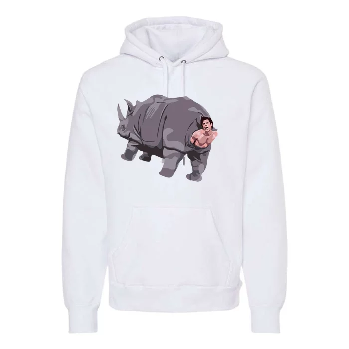 Ace Rhino Funny Humor Premium Hoodie