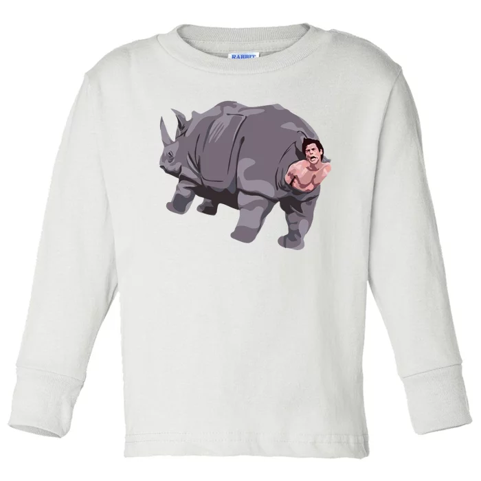 Ace Rhino Funny Humor Toddler Long Sleeve Shirt