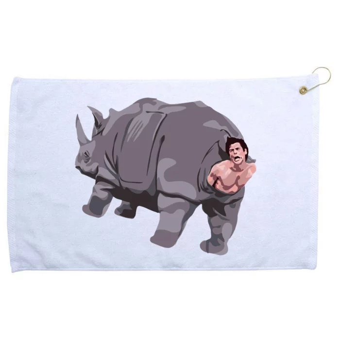 Ace Rhino Funny Humor Grommeted Golf Towel