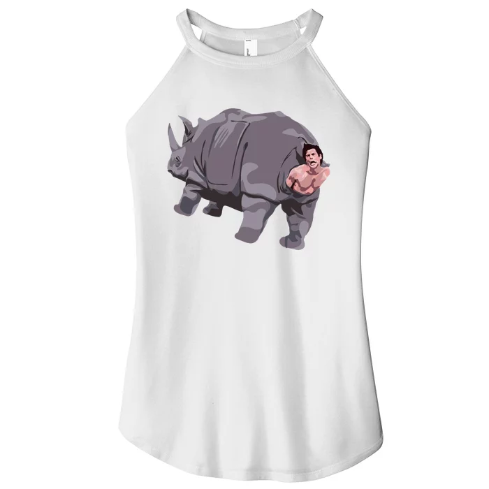 Ace Rhino Funny Humor Women’s Perfect Tri Rocker Tank