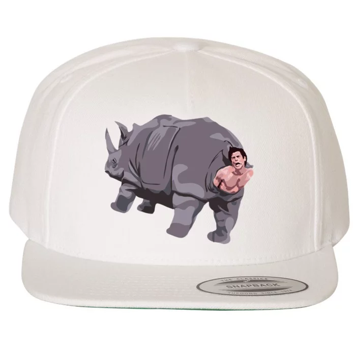 Ace Rhino Funny Humor Wool Snapback Cap