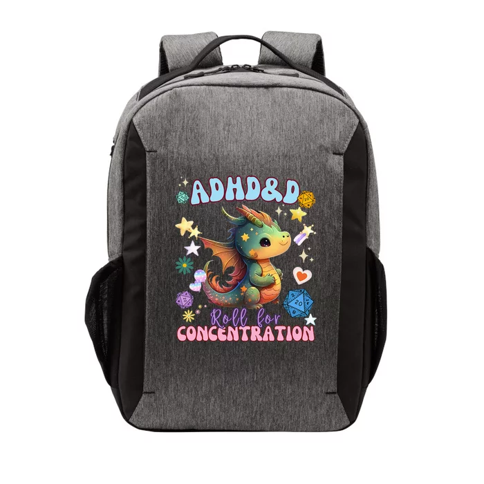 ADHD&D Roll For Concentration Watercolor Dragon Vector Backpack