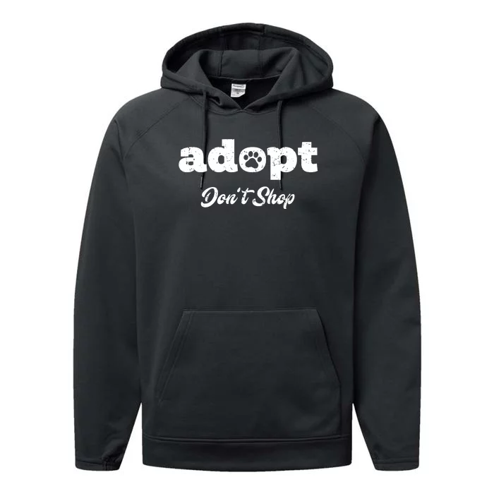 Adopt Rescue Foster Dog Lover Cat Adoption Performance Fleece Hoodie