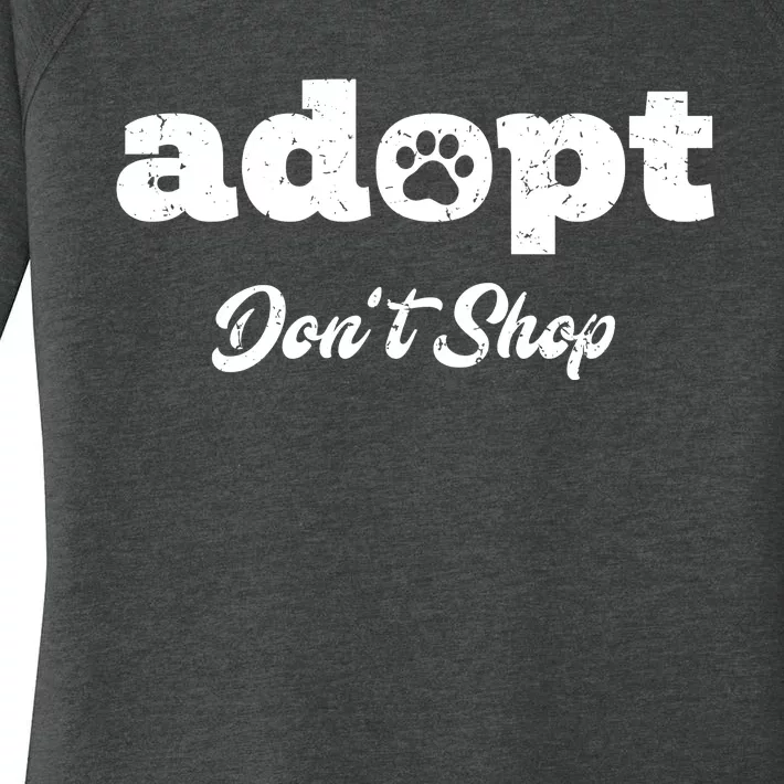 Adopt Rescue Foster Dog Lover Cat Adoption Women's Perfect Tri Tunic Long Sleeve Shirt