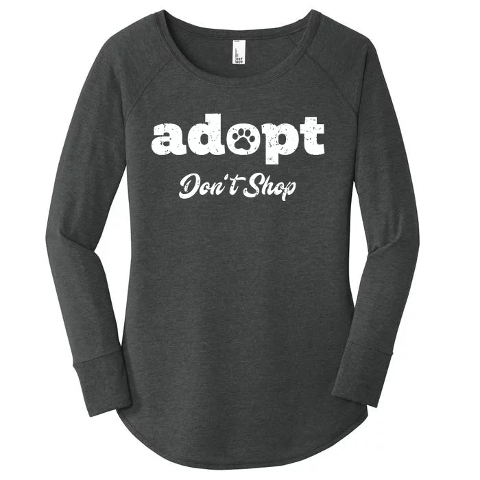 Adopt Rescue Foster Dog Lover Cat Adoption Women's Perfect Tri Tunic Long Sleeve Shirt