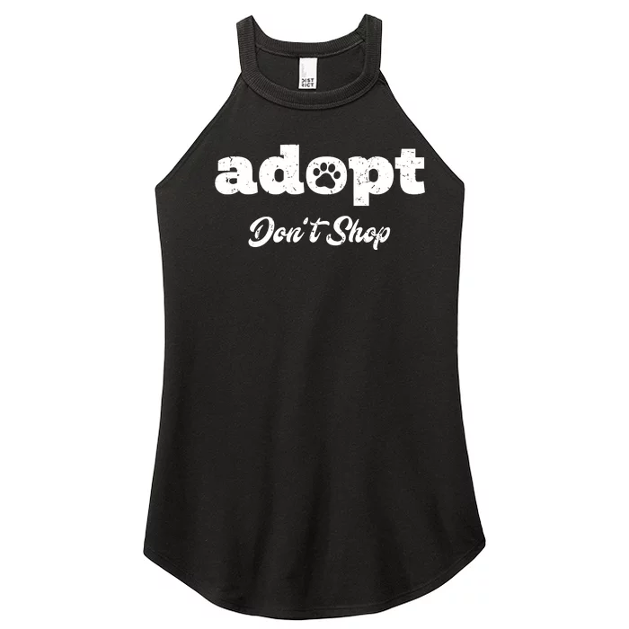 Adopt Rescue Foster Dog Lover Cat Adoption Women’s Perfect Tri Rocker Tank