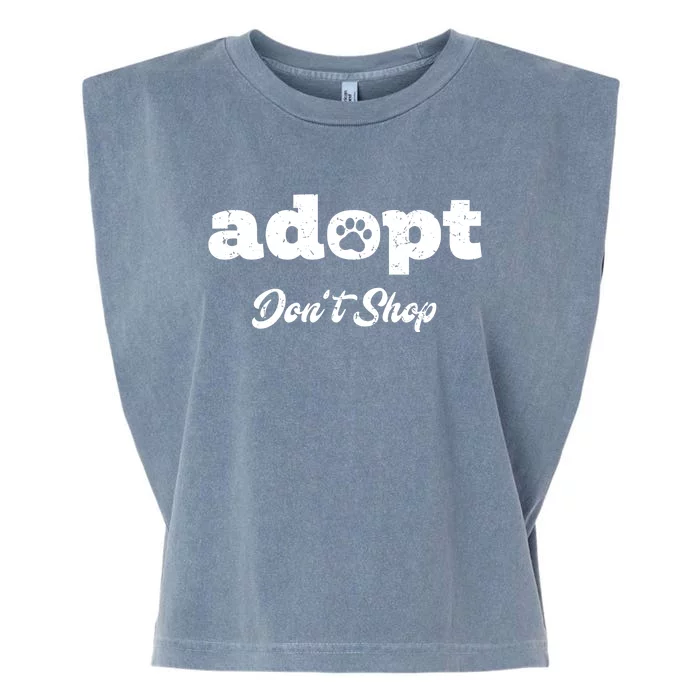 Adopt Rescue Foster Dog Lover Cat Adoption Garment-Dyed Women's Muscle Tee