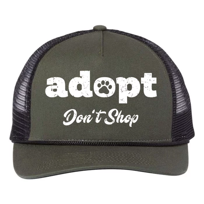 Adopt Rescue Foster Dog Lover Cat Adoption Retro Rope Trucker Hat Cap