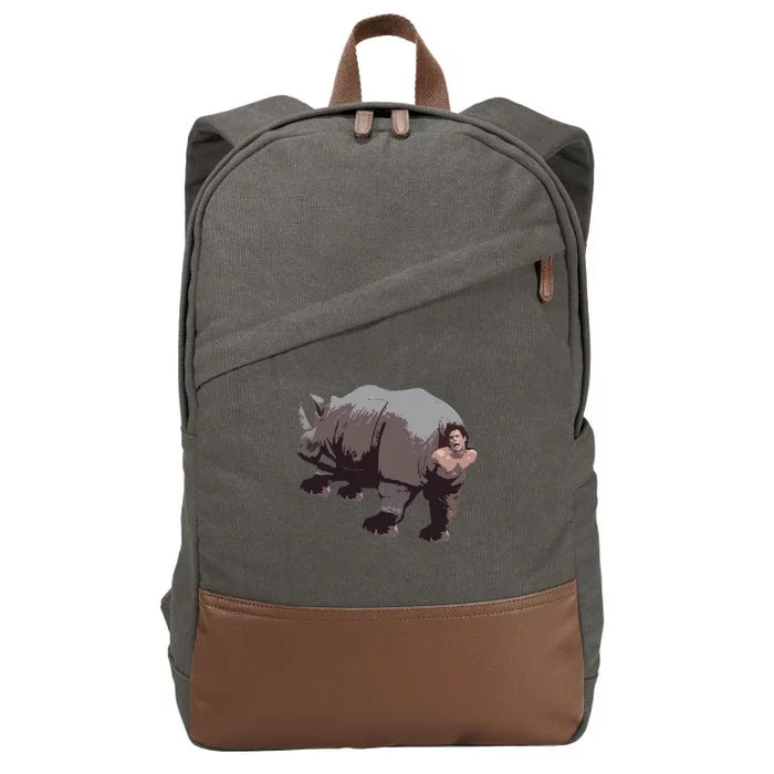 Ace Rhino Funny Cotton Canvas Backpack