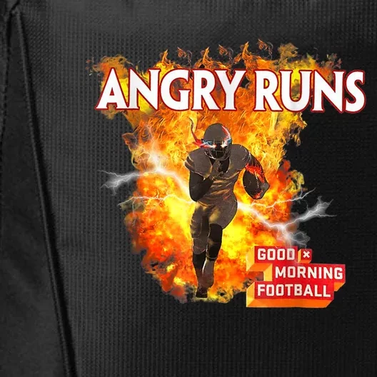 Angry Runs Good Morning Football Sport Lover Football Fan City Backpack