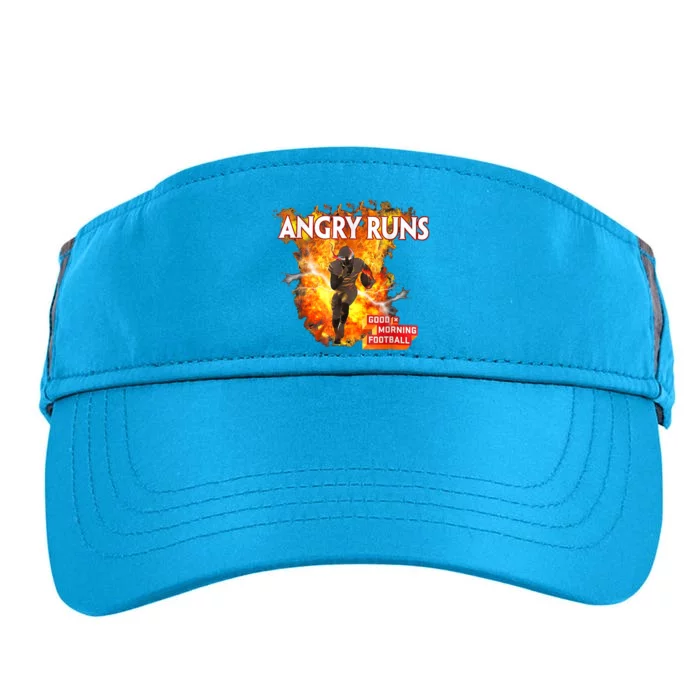 Angry Runs Good Morning Football Sport Lover Football Fan Adult Drive Performance Visor