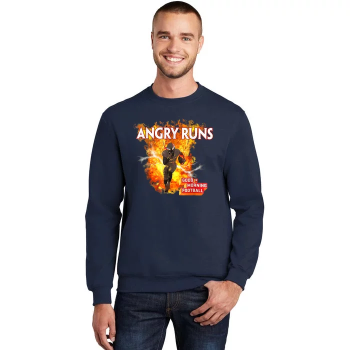 Angry Runs Good Morning Football Sport Lover Football Fan Tall Sweatshirt