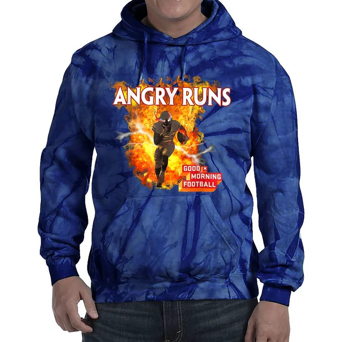 Angry Runs Good Morning Football Sport Lover Football Fan Tie Dye Hoodie