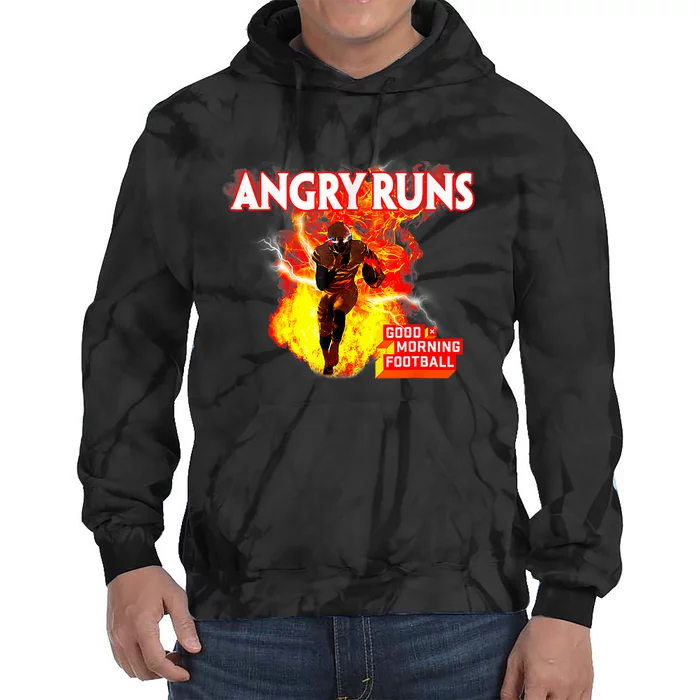 Angry Runs Good Morning Football Sport Lover Football Tie Dye Hoodie