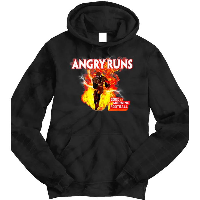 Angry Runs Good Morning Football Sport Lover Football Tie Dye Hoodie