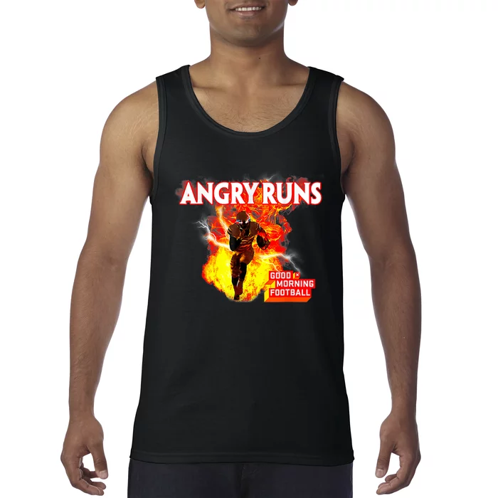 Angry Runs Good Morning Football Sport Lover Football Tank Top