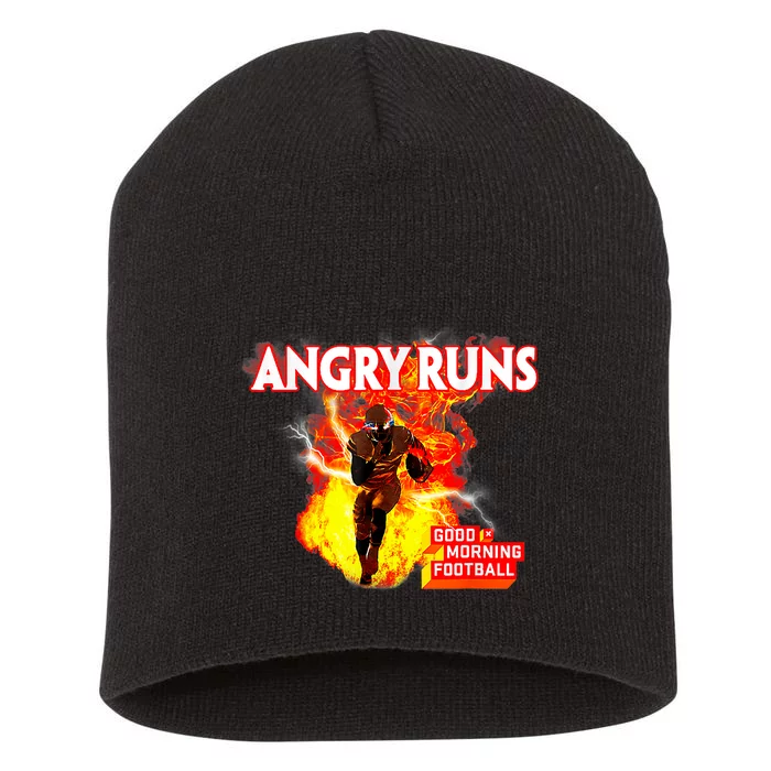 Angry Runs Good Morning Football Sport Lover Football Short Acrylic Beanie