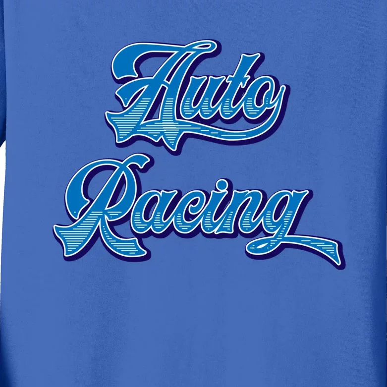 Auto Racing Gift Kids Long Sleeve Shirt