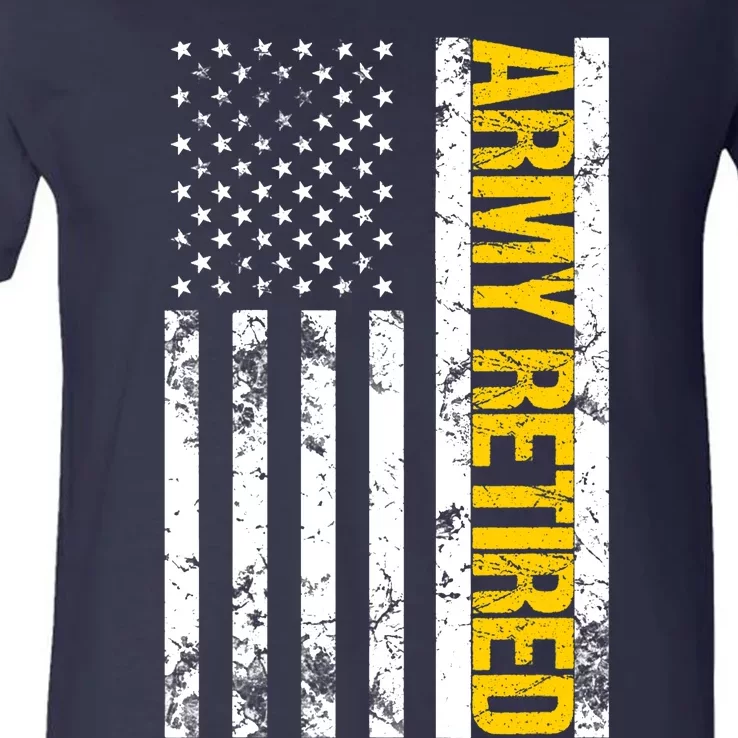 Army Retired Gift Military U.S. Army Retirement V-Neck T-Shirt