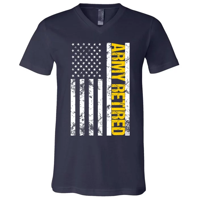 Army Retired Gift Military U.S. Army Retirement V-Neck T-Shirt