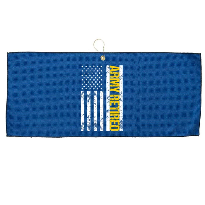 Army Retired Gift Military U.S. Army Retirement Large Microfiber Waffle Golf Towel