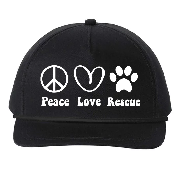 Animal Rescue Gifts Men Women Kids Peace Love Adopt Dog Cat Snapback Five-Panel Rope Hat