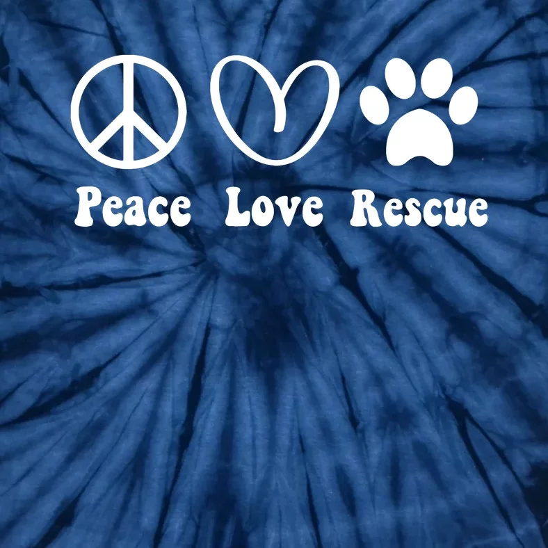 Animal Rescue Gifts Men Women Kids Peace Love Adopt Dog Cat Tie-Dye T-Shirt