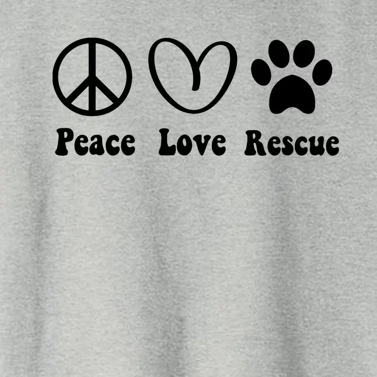 Animal Rescue Gifts Men Women Kids Peace Love Adopt Dog Cat Women's Crop Top Tee