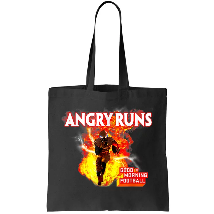 Angry Runs Good Morning Football Tote Bag