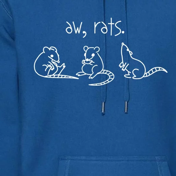 Aw Rats Gift Cute Rat Trio Gift Premium Hoodie