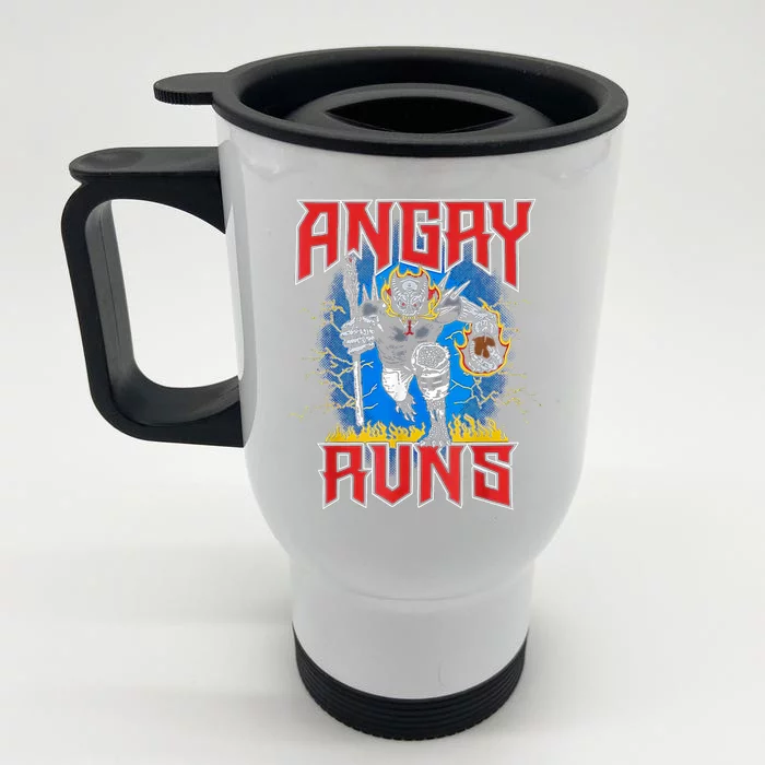 Angry Runs Good Morning Front & Back Stainless Steel Travel Mug