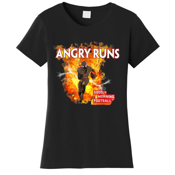 Angry Runs Good Morning Football Sport Lover Football Fan Women's T-Shirt