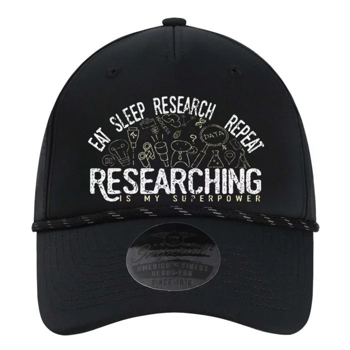 Academics Researcher Gift Eat Sleep Research Repeat Performance The Dyno Cap